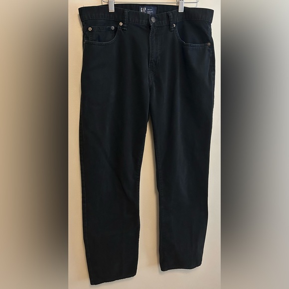 GAP Denim Men’s Black Khaki Straight Pants Regular Pants - Size 34X32 - Picture 3 of 6